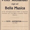 Peter Alexander – Podium Aug. 1953