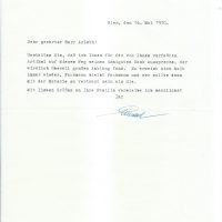 Brief Adler sen an Arleth 16.05.1970
