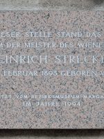 Heinrich Strecker Gedenktafel – Wien 5., Anzengruberg.