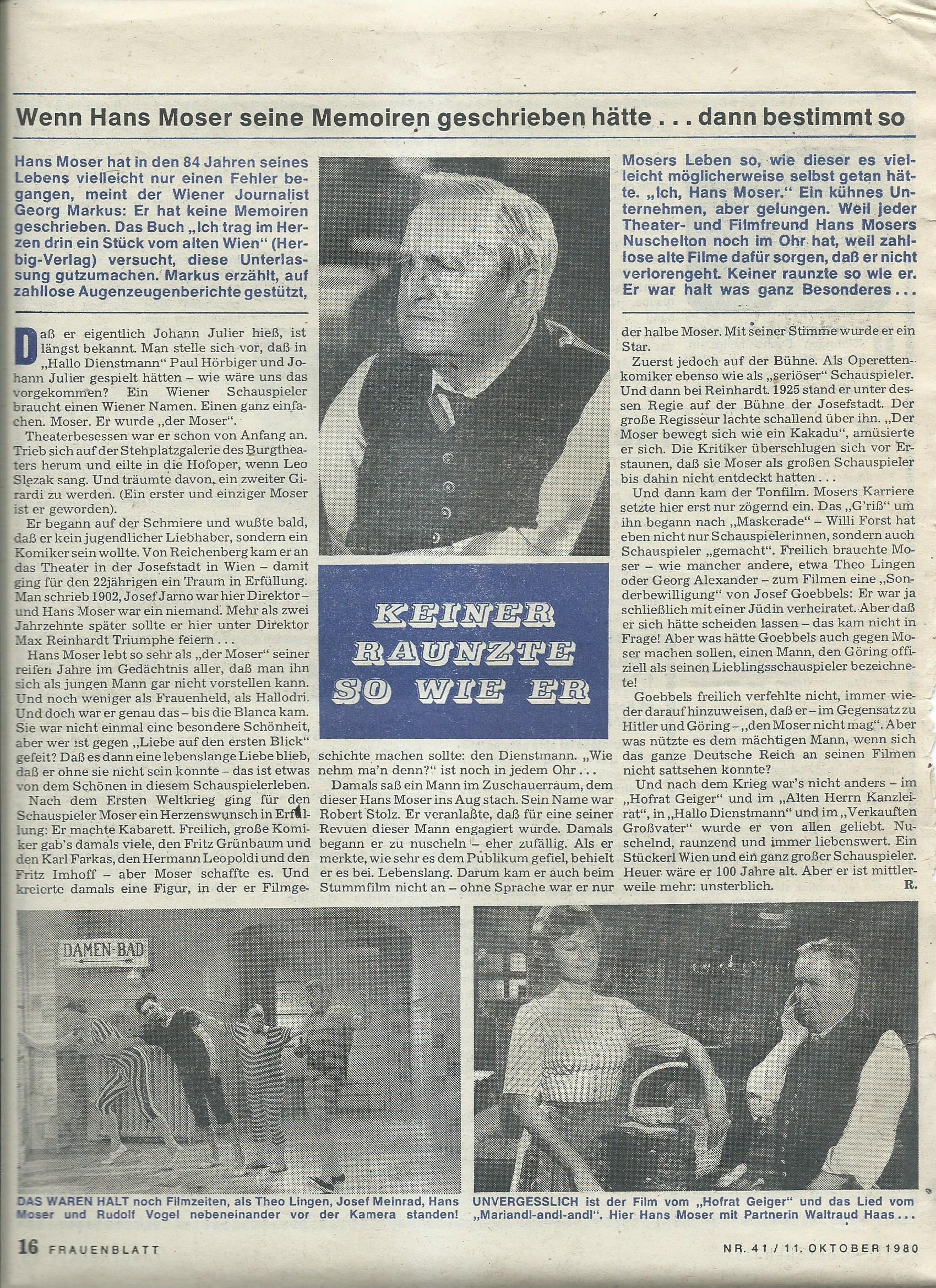 Frauenblatt 11.10.1980