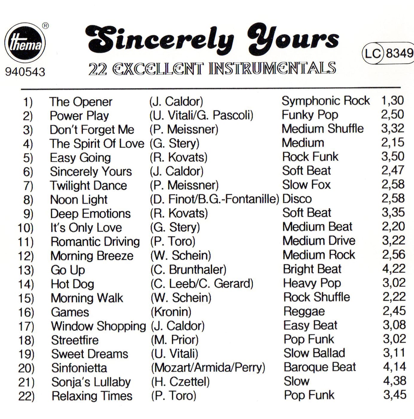 Sincerely yours – 2