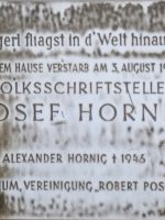 Josef Hornig Gedenktafel – 16., Blumbergg. 23