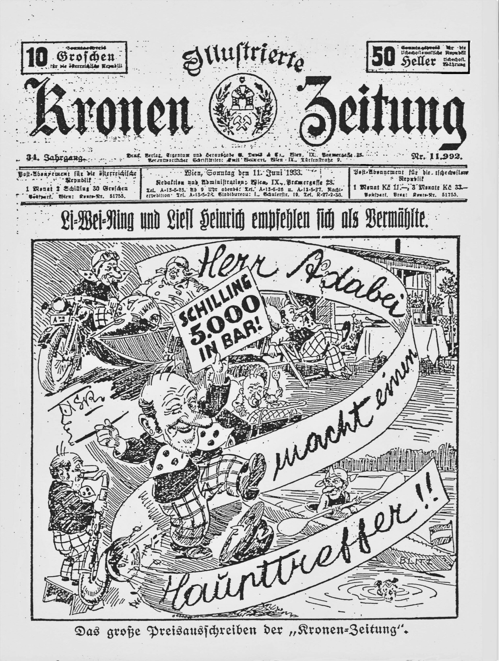 1)Kronen-Zeitung 11.Juni 1933