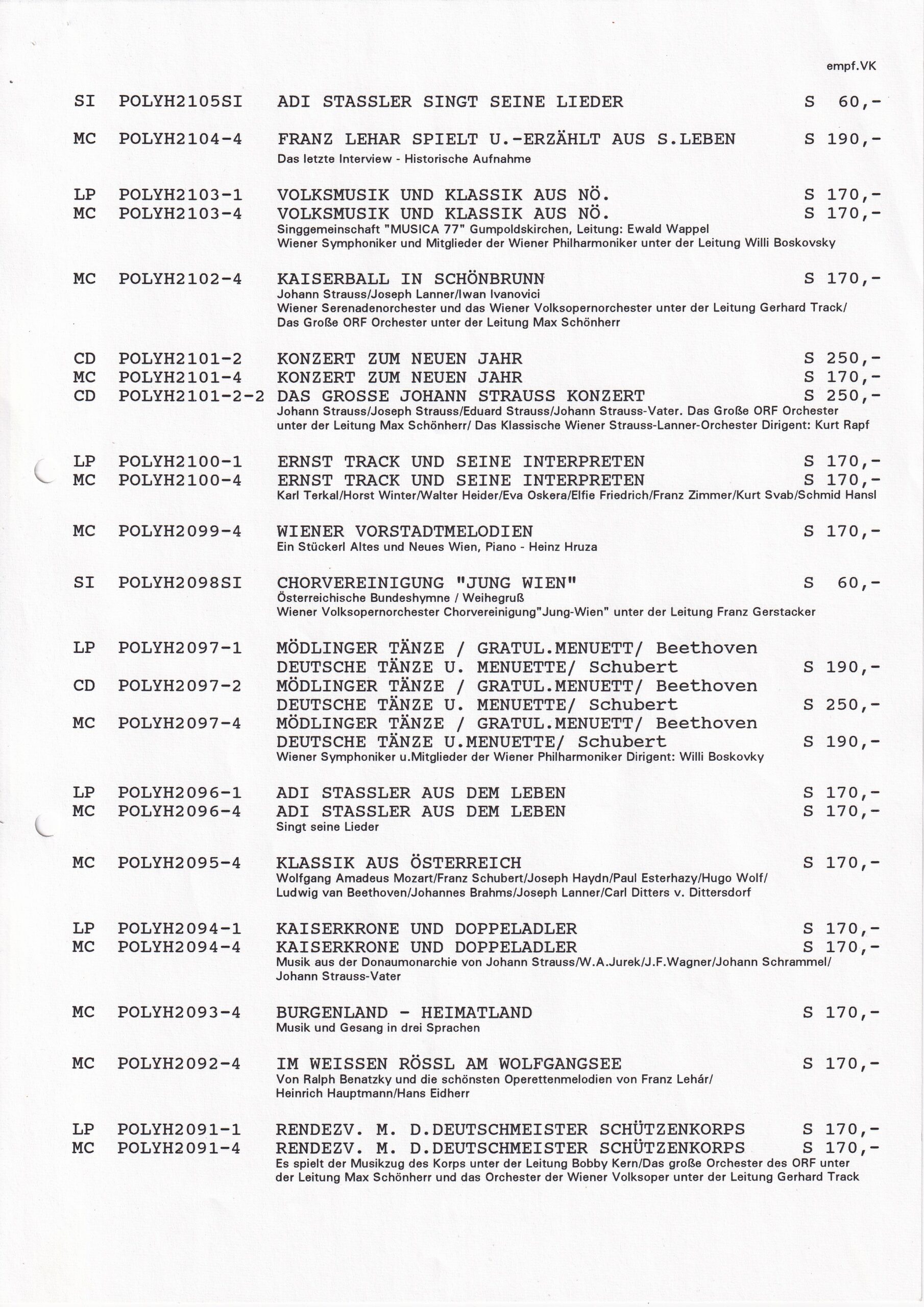 Polyhymnia April 1994 – 2