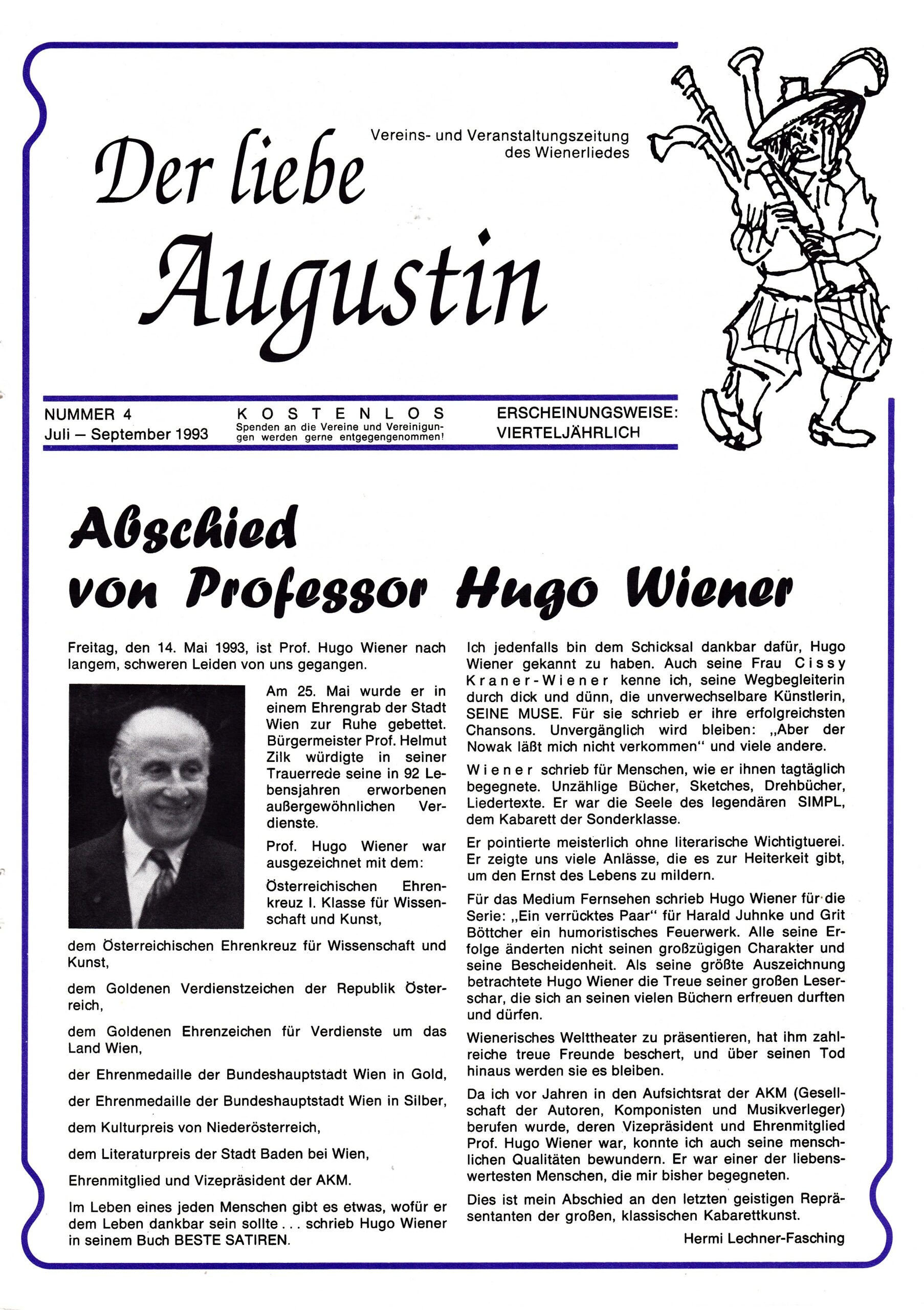 Der liebe Augustin 1993, Heft 4, Seite 1