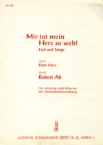 Mit tut mein Herz so weh