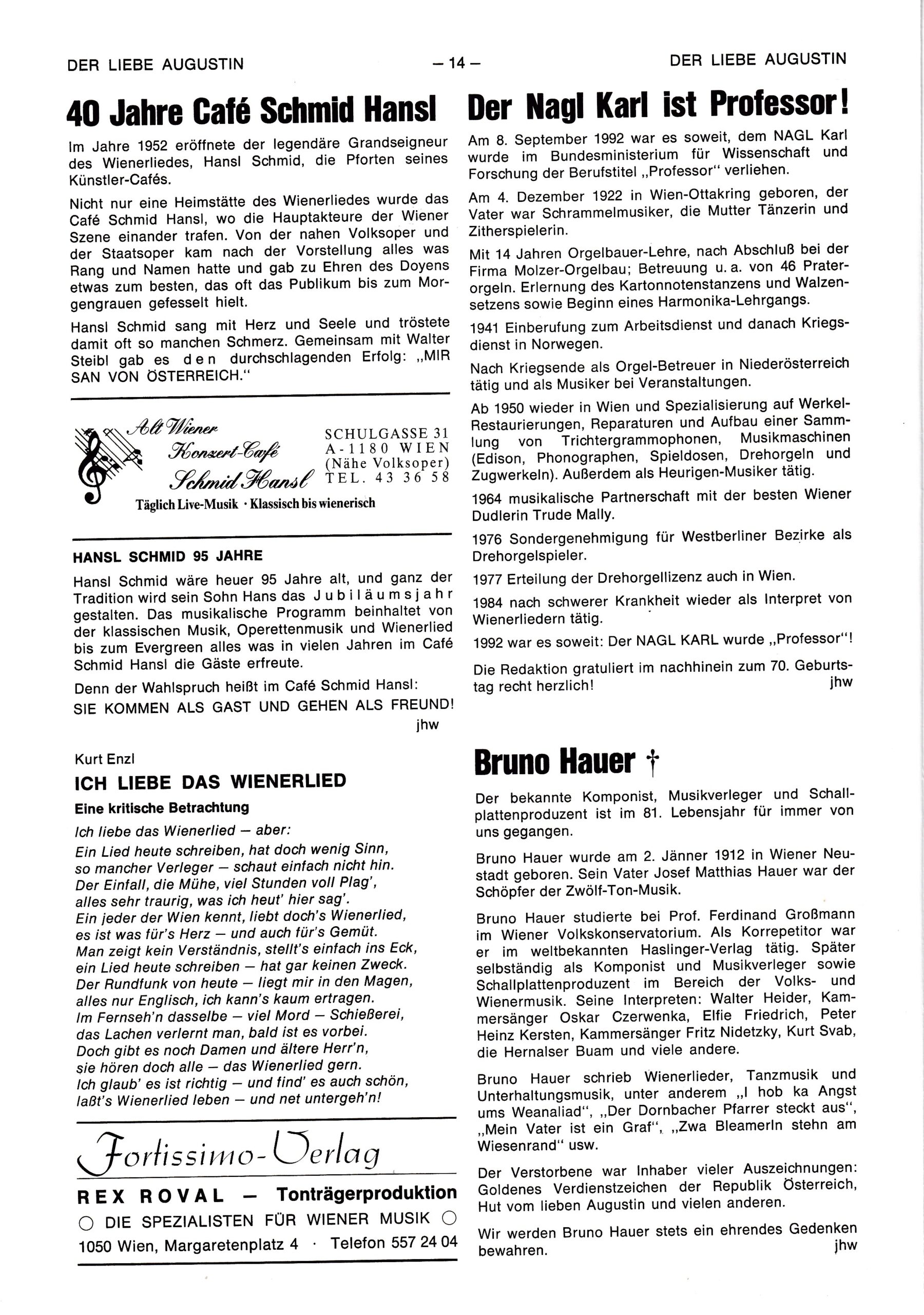 Der liebe Augustin 1993 Heft 2, Seite 14
