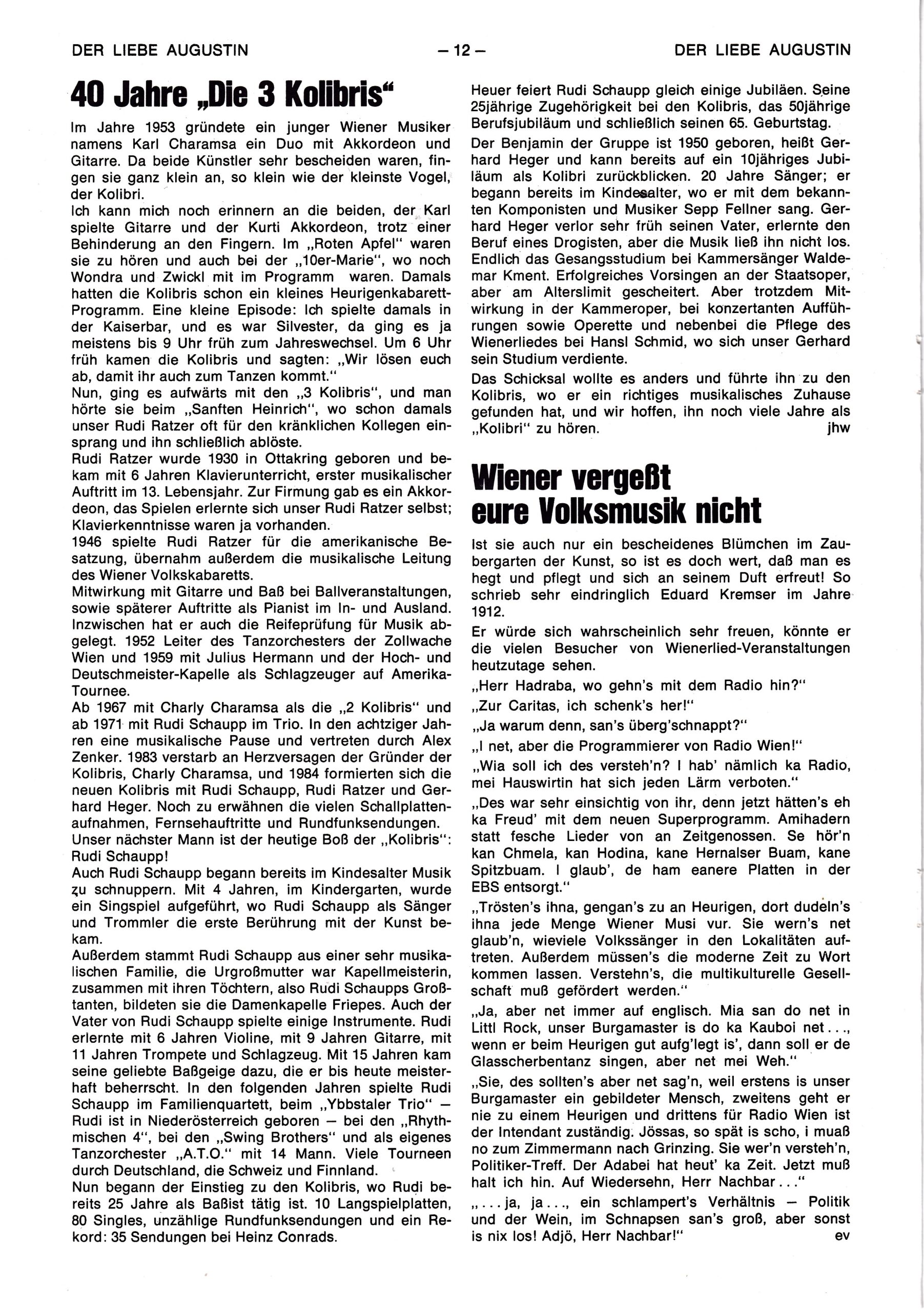 Der liebe Augustin 1993, Heft 4, Seite 12