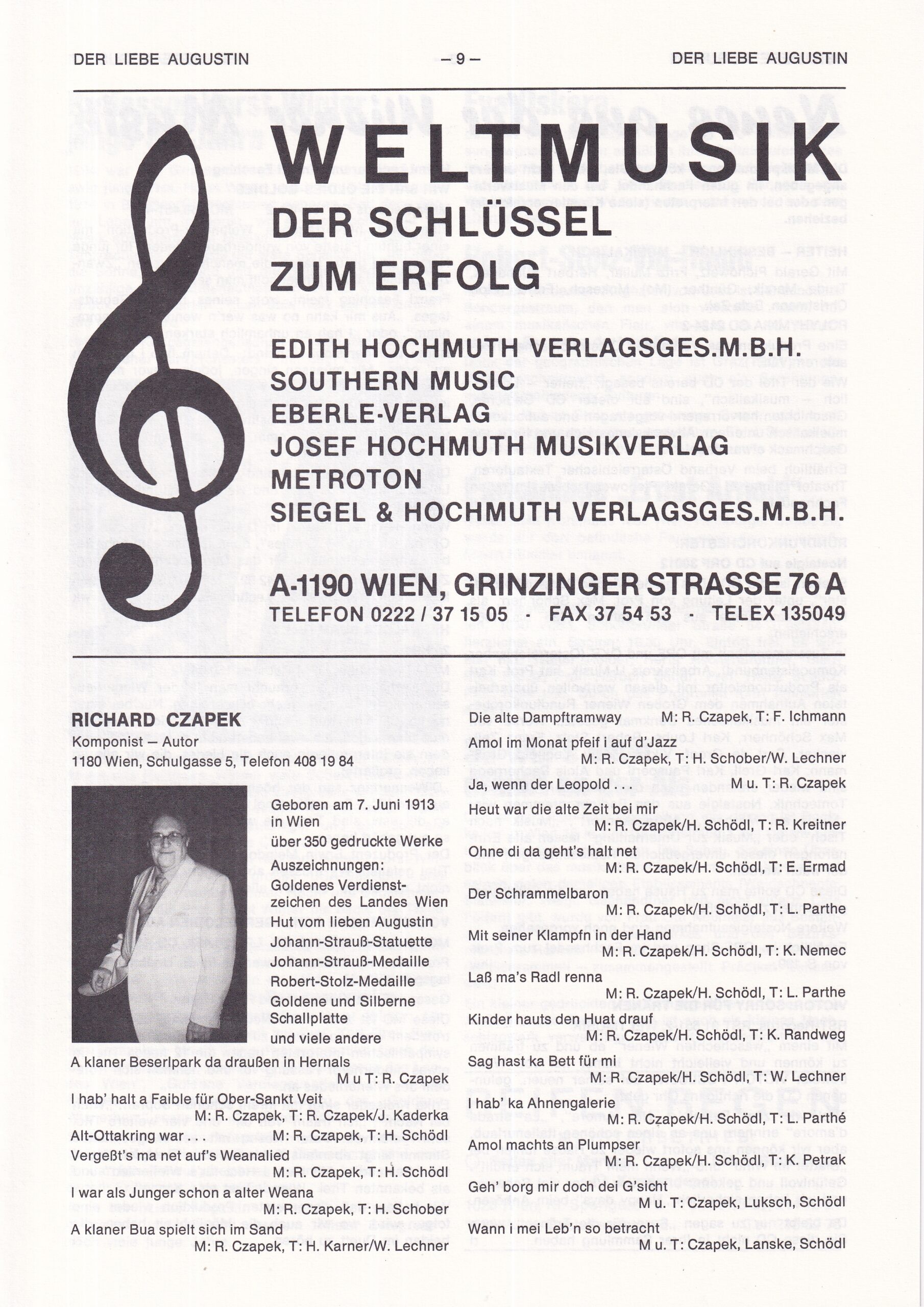 Der liebe Augustin 1995, Heft 10, Seite 9