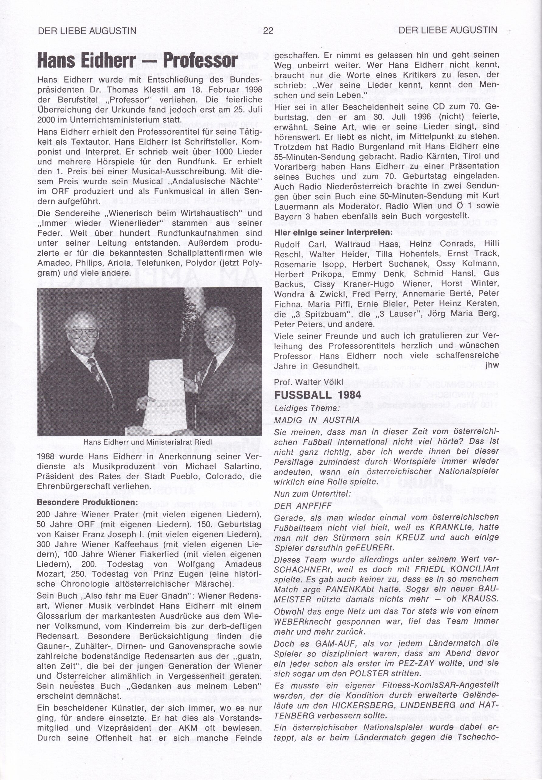 Der liebe Augustin 2001, Heft 34, Seite 22
