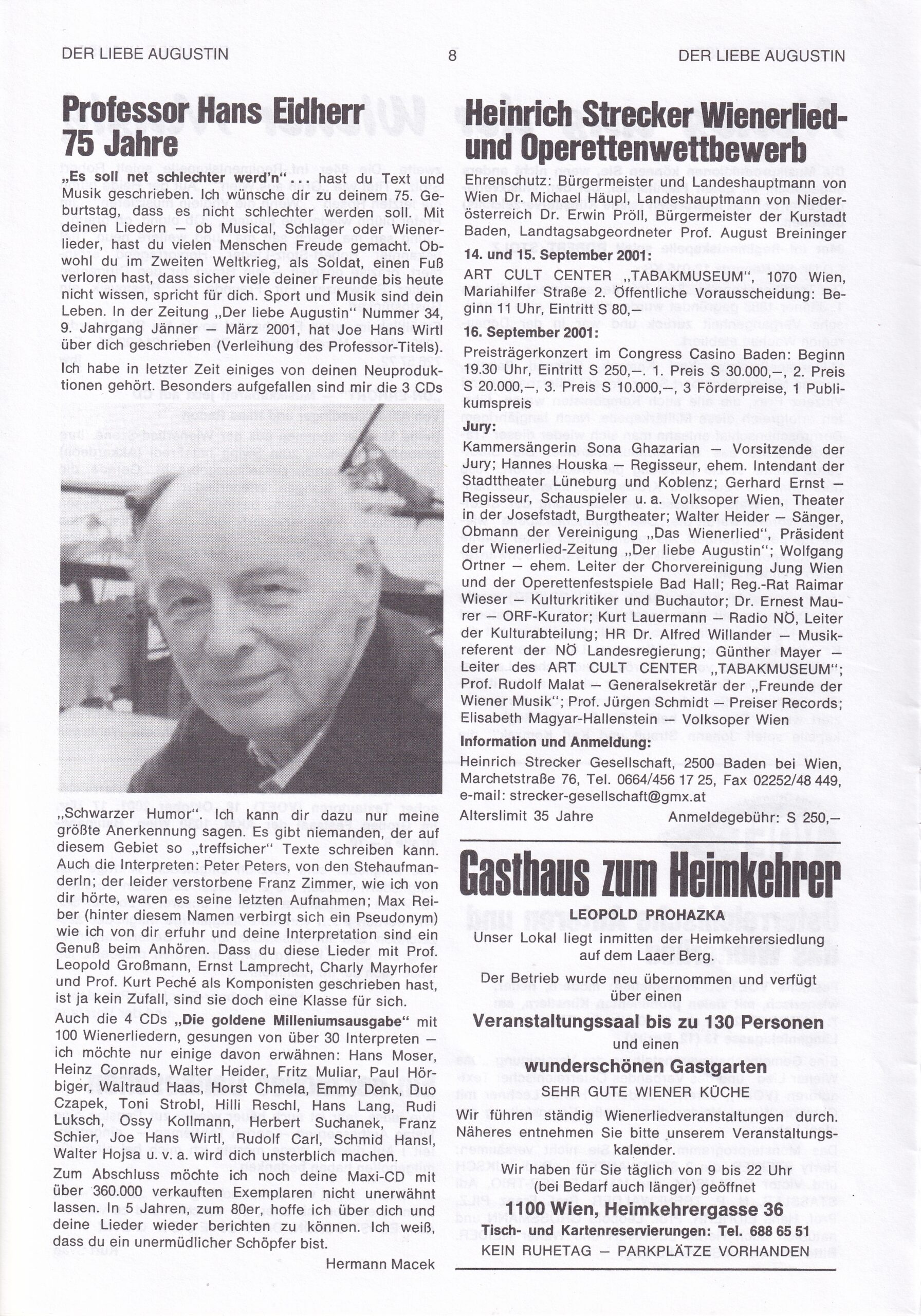 Der liebe Augustin 2001, Heft 36, Seite 8