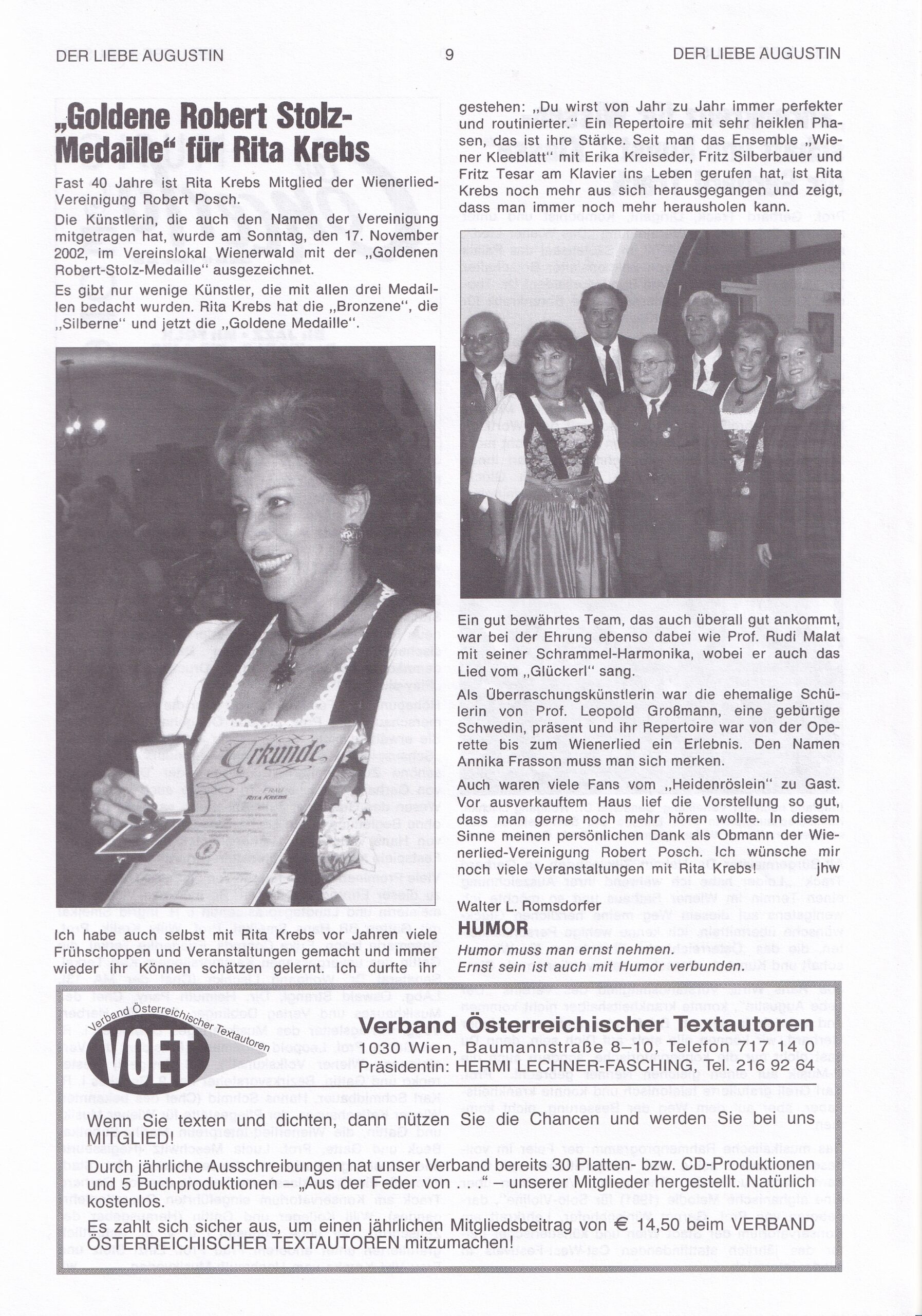 Der liebe Augustin 2003, Heft 42, Seite 9