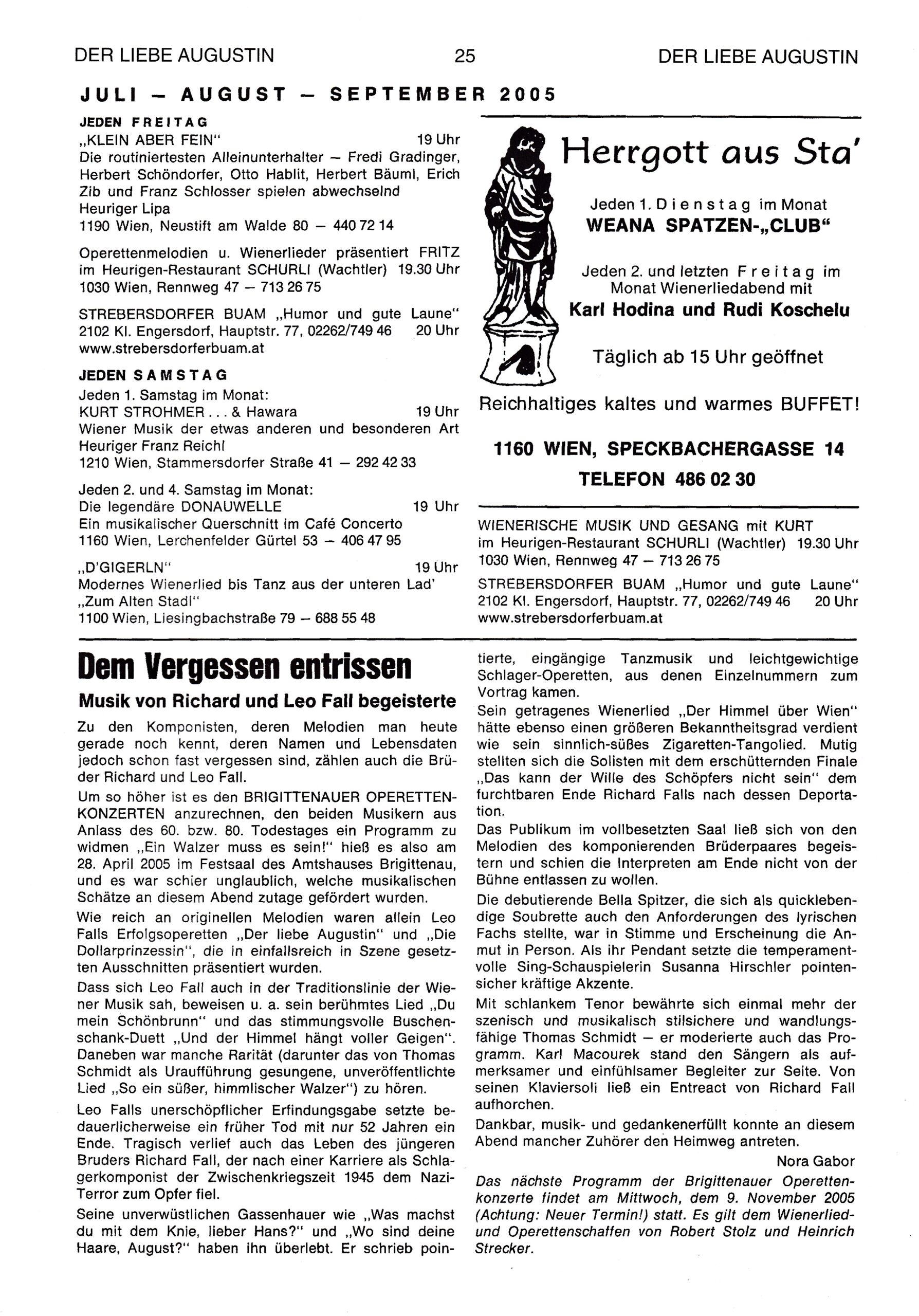 Der liebe Augustin 2005, Heft 52, Seite 25