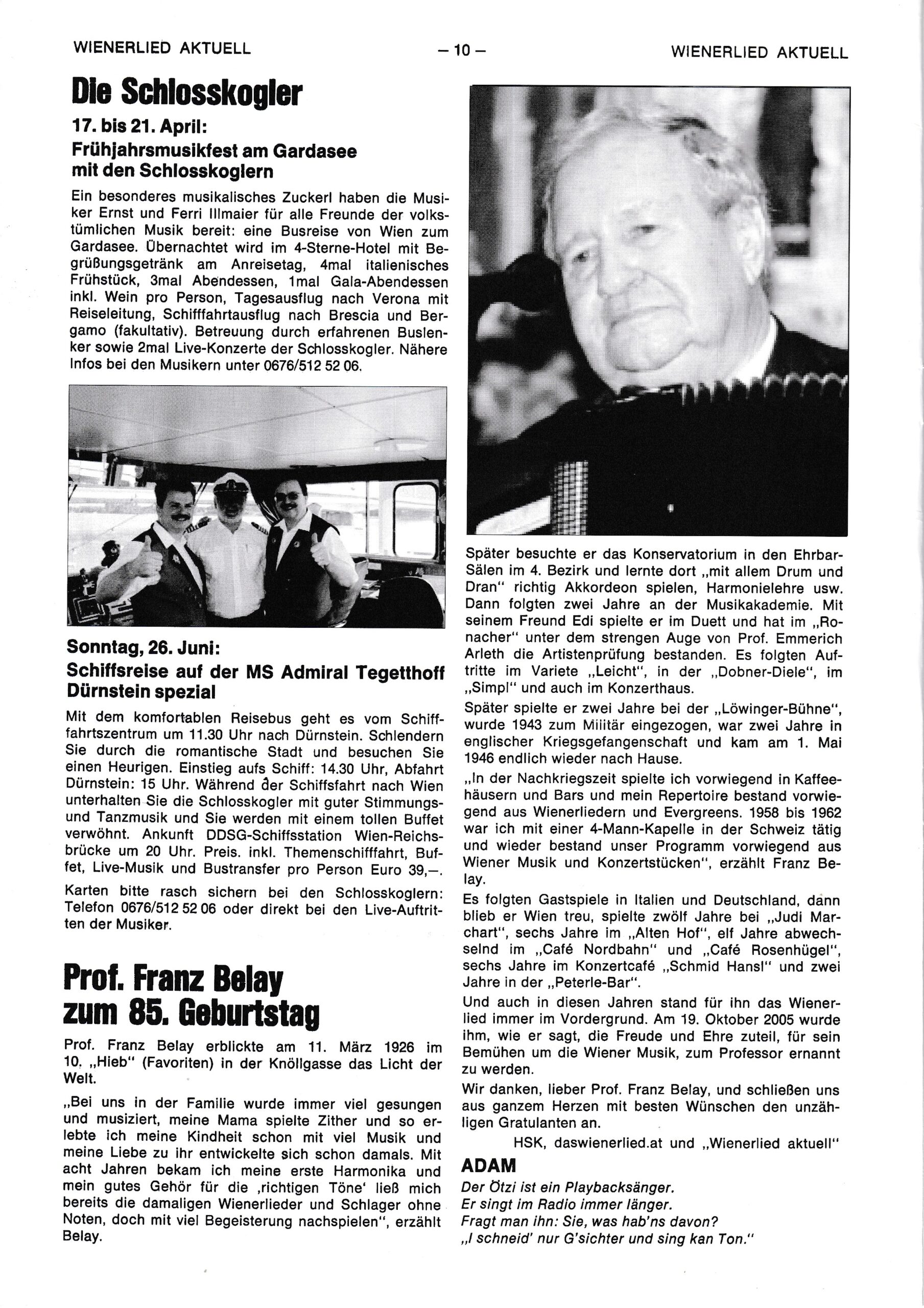 Wienerlied aktuell 2011, Heft 75, Seite 10