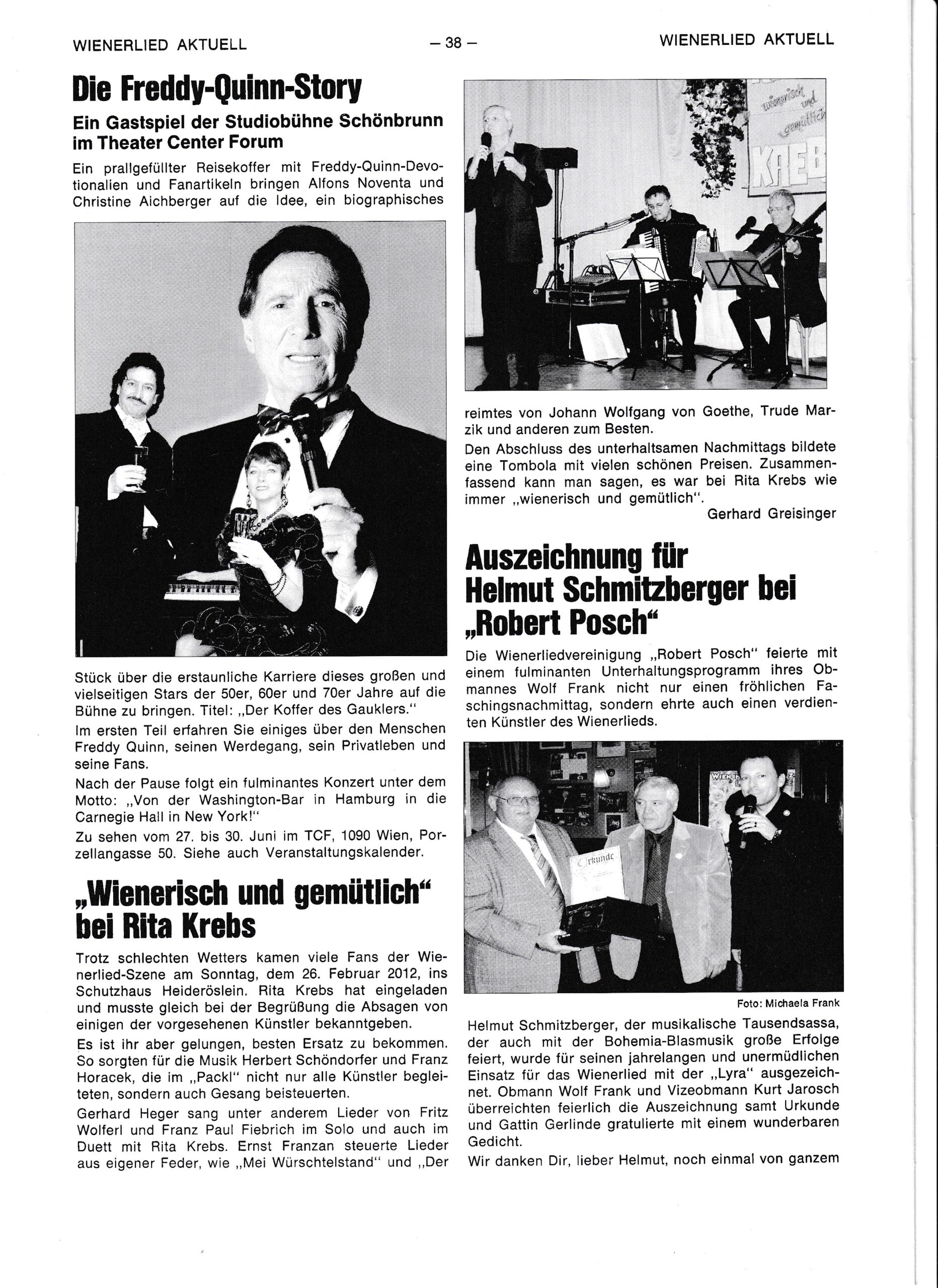 Wienerlied aktuell 2012, Heft 79, Seite 38