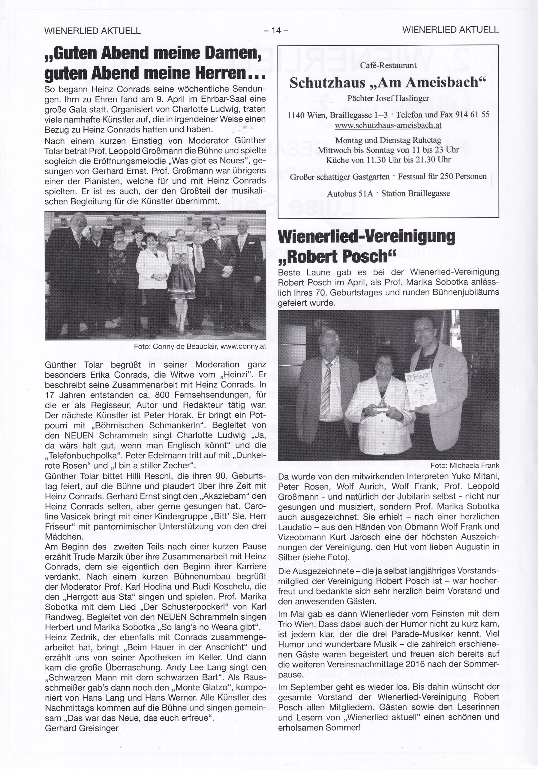 Wienerlied aktuell 2016, Heft 96, Seite 14