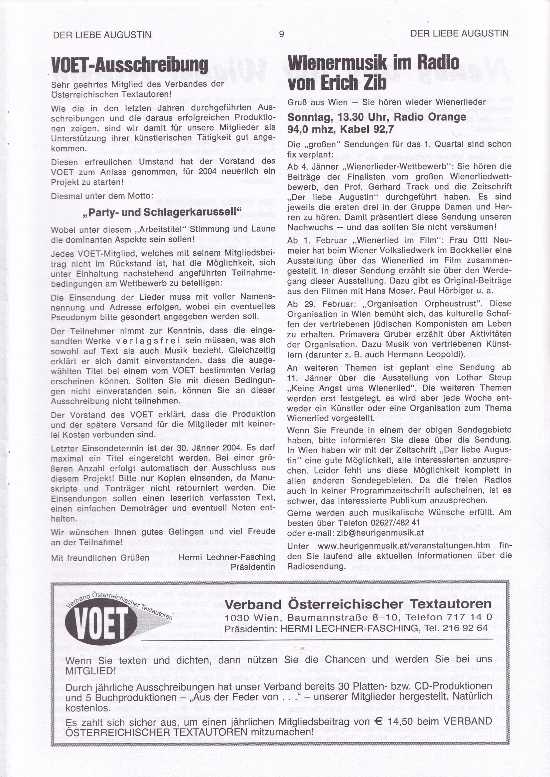 Der liebe Augustin 2004, Heft 46, Seite 9