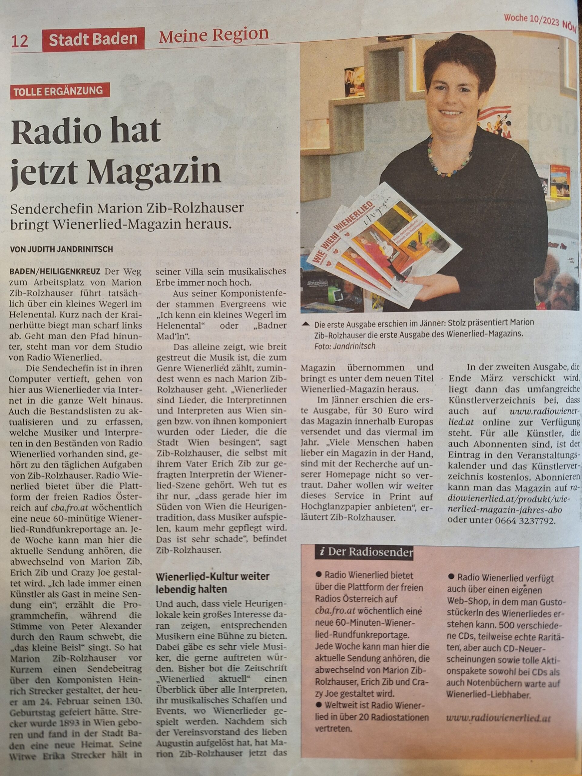 NÖN 2023.10 Wienerlied Magazin