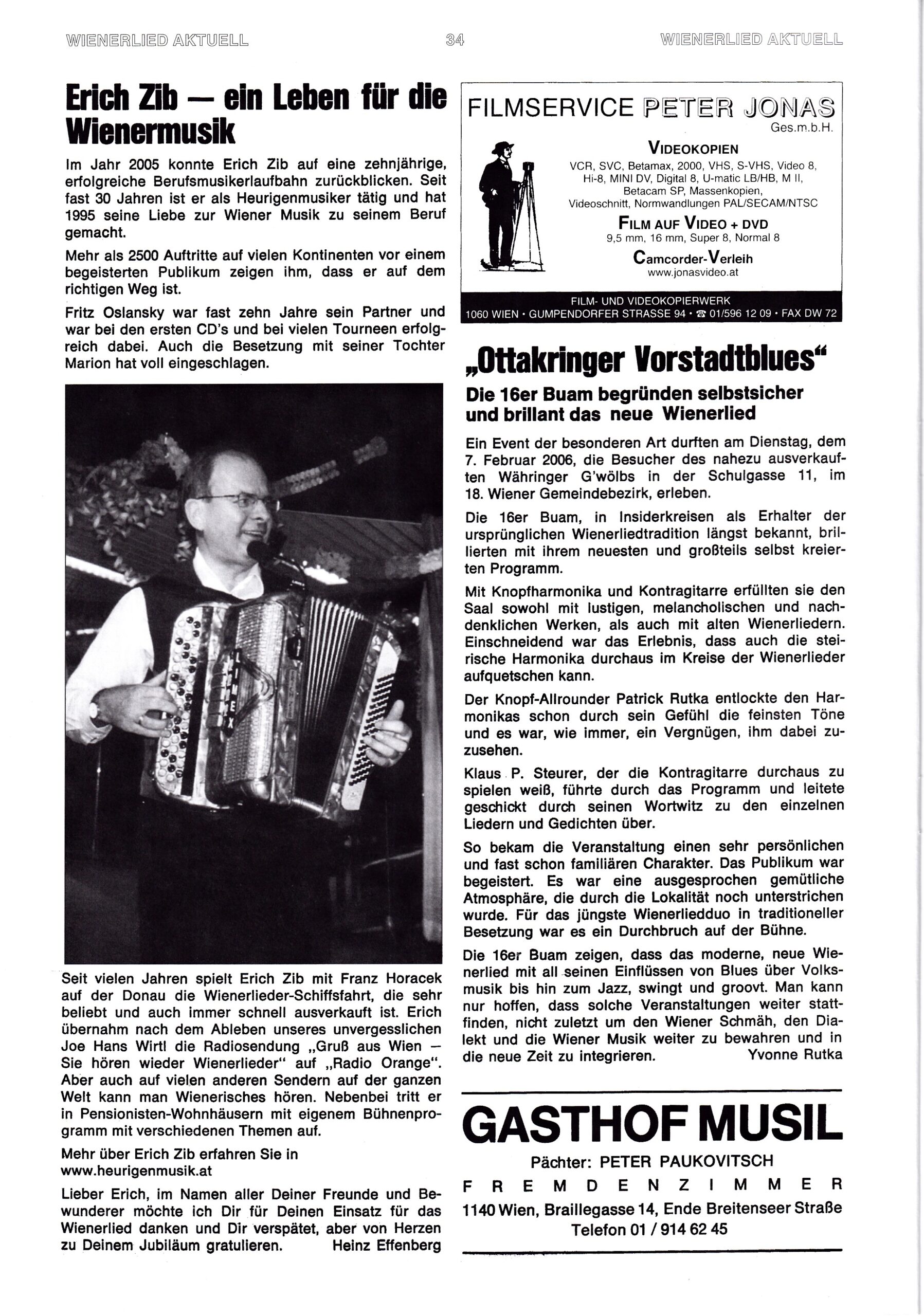 Wienerlied aktuell 2006, Heft 55, Seite 34