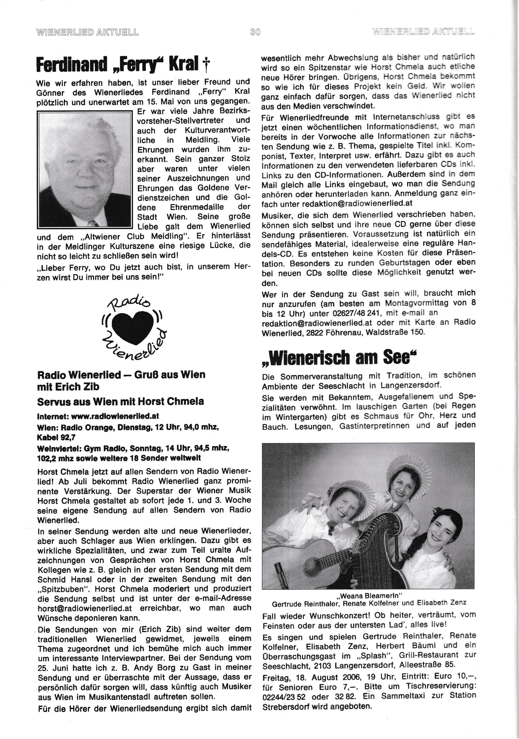 Wienerlied aktuell 2006, Heft 56, Seite 30