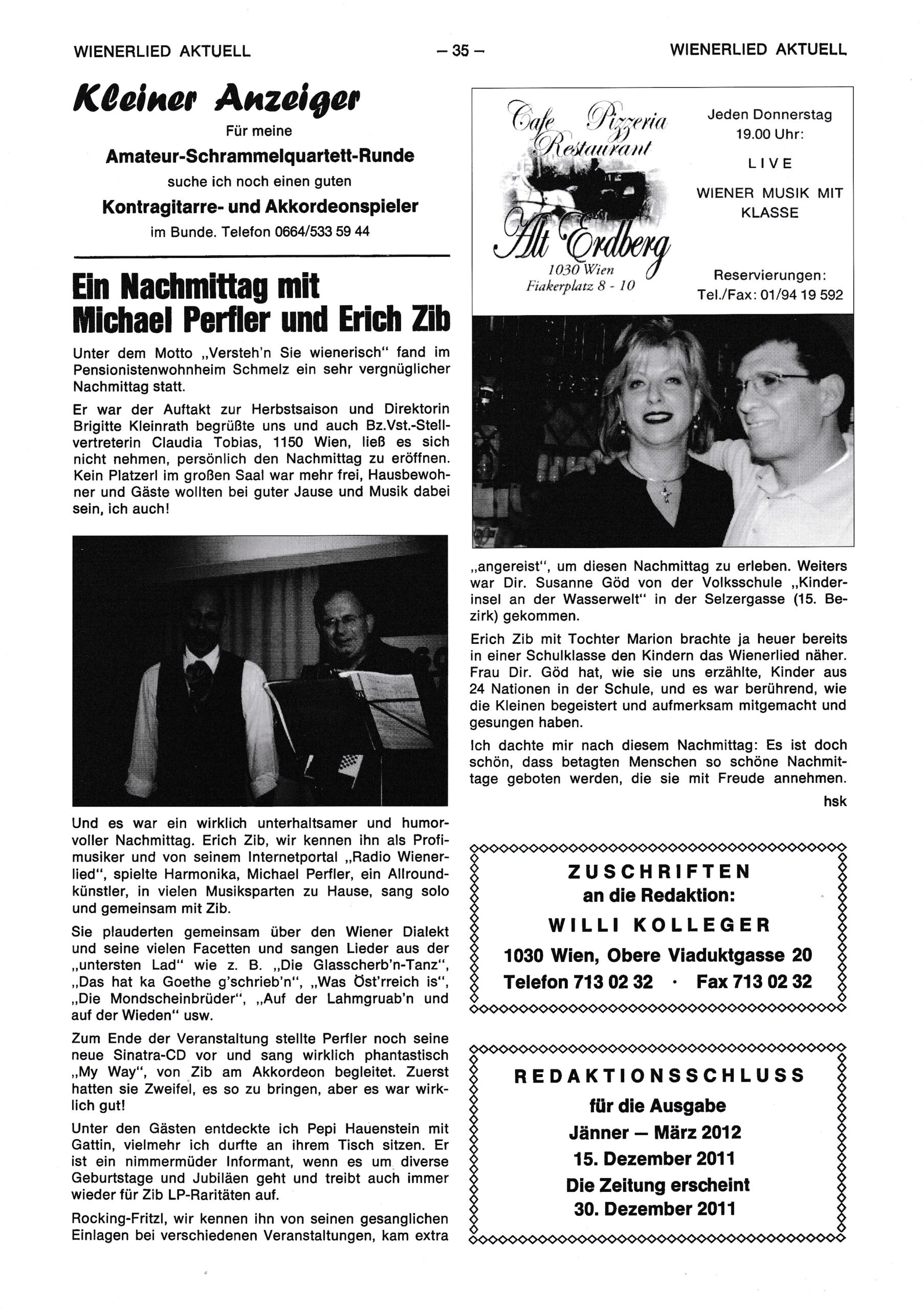 Wienerlied aktuell 2011, Heft 77, Seite 35