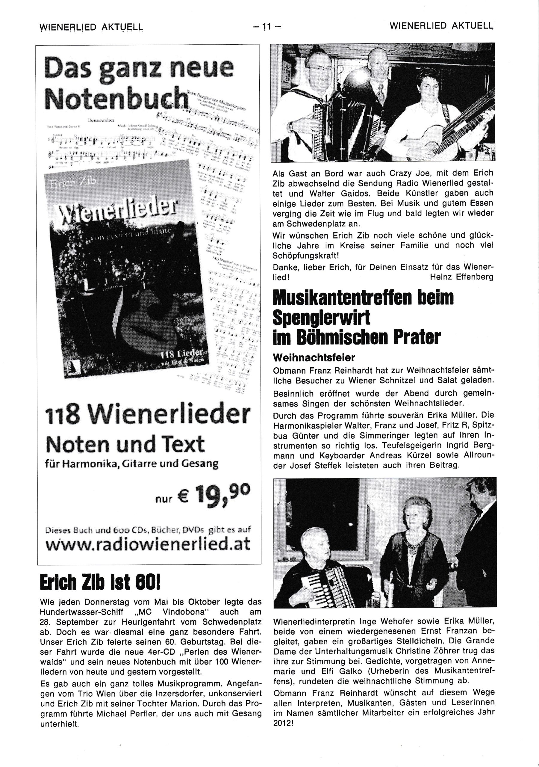 Wienerlied aktuell 2012, Heft 78, Seite 11