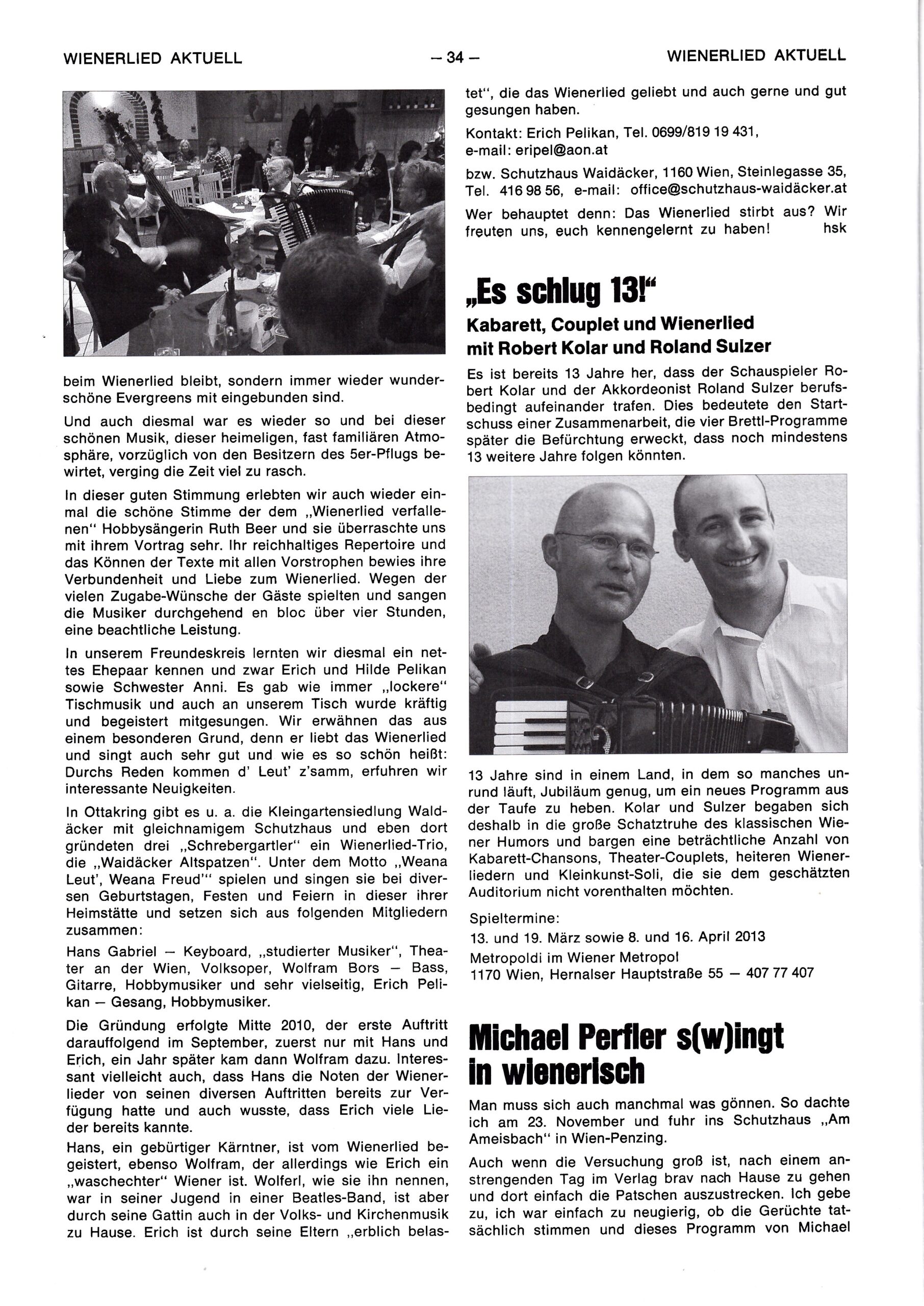 Wienerlied aktuell 2013, Heft 82, Seite 34