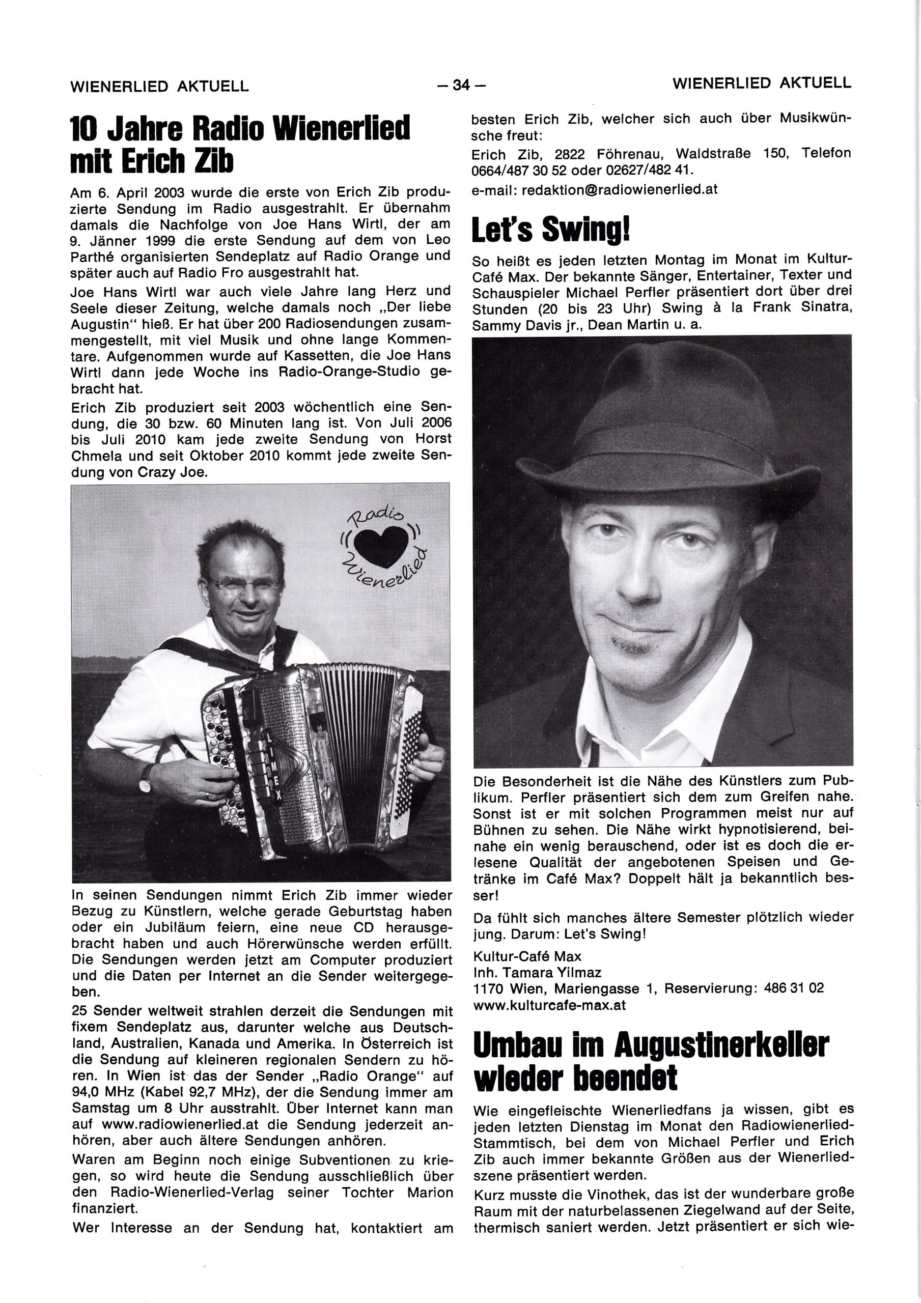 Wienerlied aktuell 2013, Heft 83, Seite 34