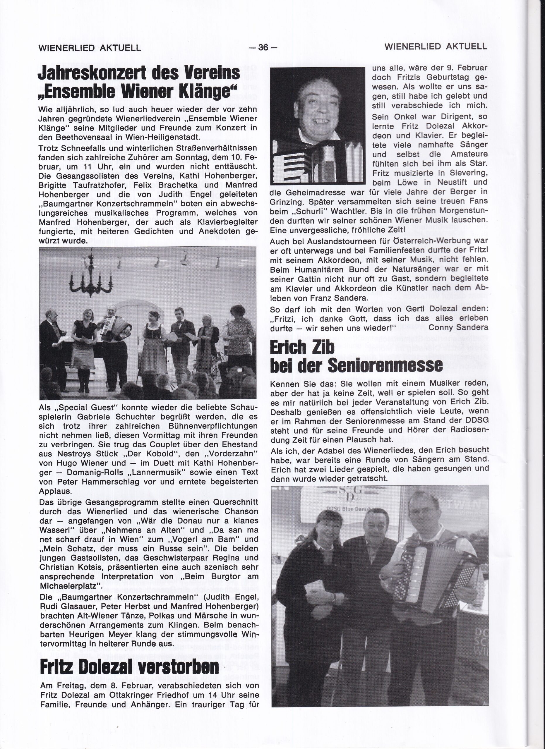 Wienerlied aktuell 2013, Heft 83, Seite 36