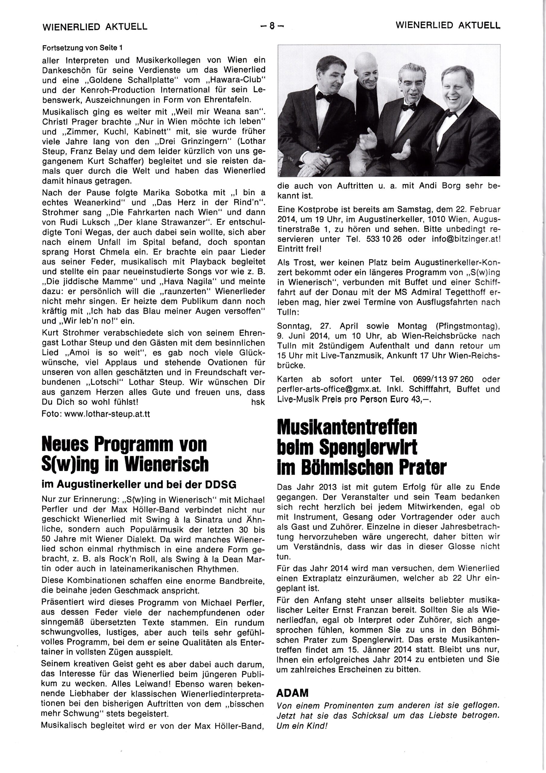 Wienerlied aktuell 2014, Heft 86, Seite 8