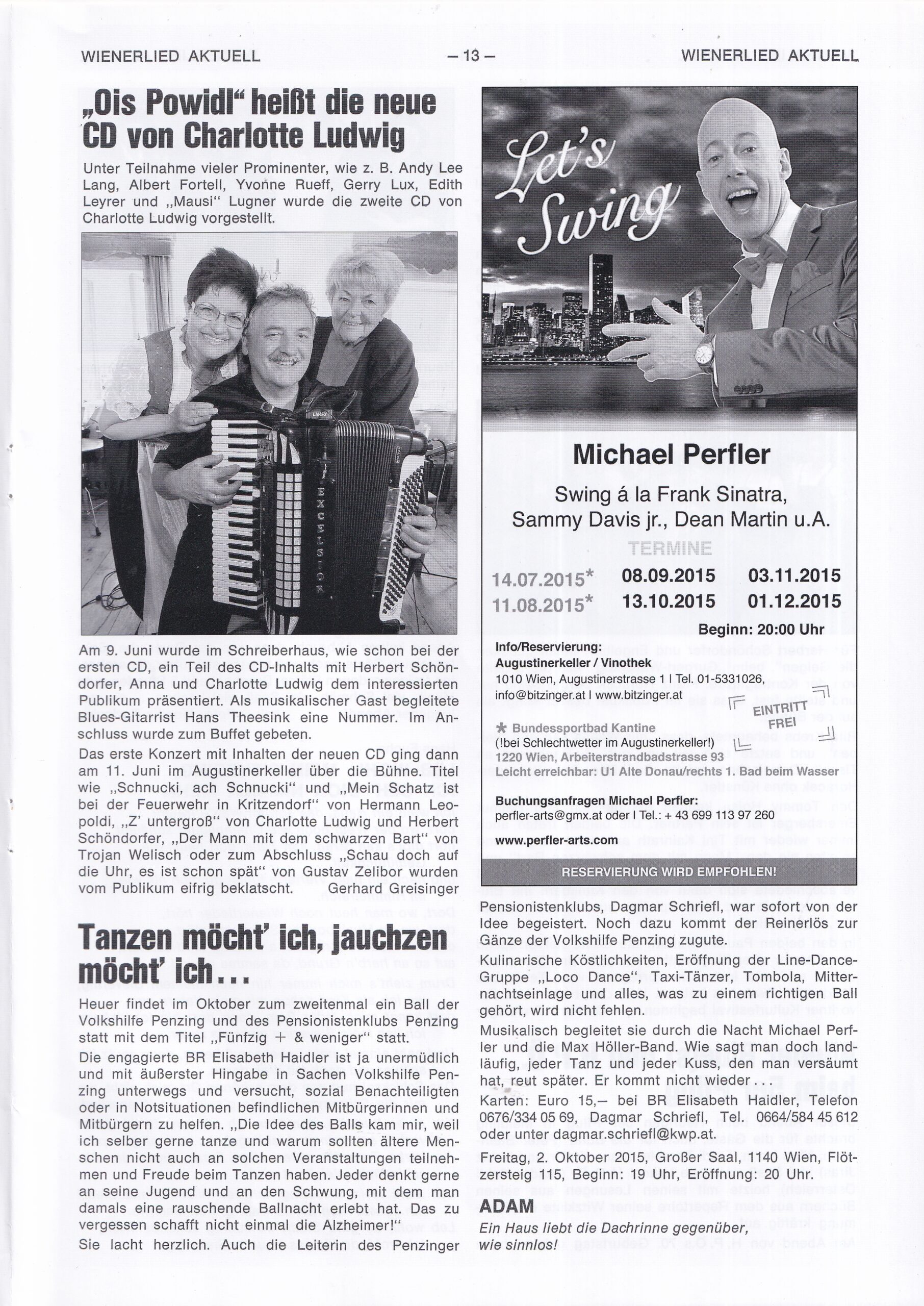 Wienerlied aktuell 2015, Heft 92, Seite 13