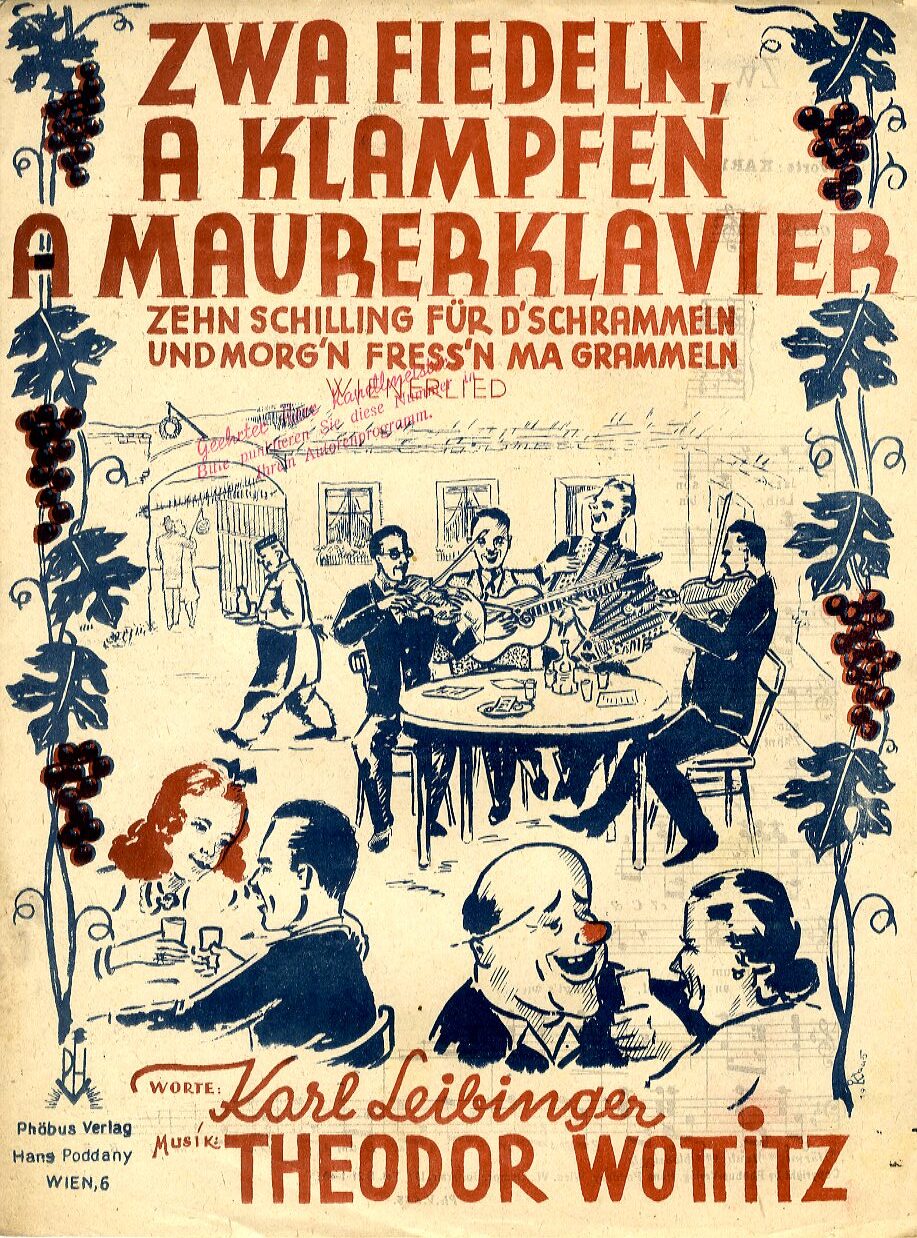 Zwa Fiedeln, a Klampfen, a Maurerklavier